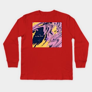 abstract art - My Emotional Waves Kids Long Sleeve T-Shirt